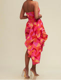 Coral Pink Abstract Dress
