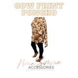 Cow Print Poncho 