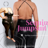 Sequin Black Jumpsuit ▪︎ curvy girl