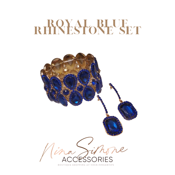 Royal Blue Rhinestone set