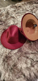 Burgundy Fedora Hat