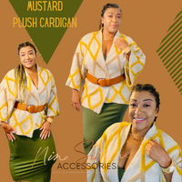 Mustard Tan Plush Cardigan